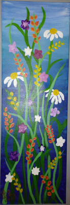 Wildflowers in acrylic